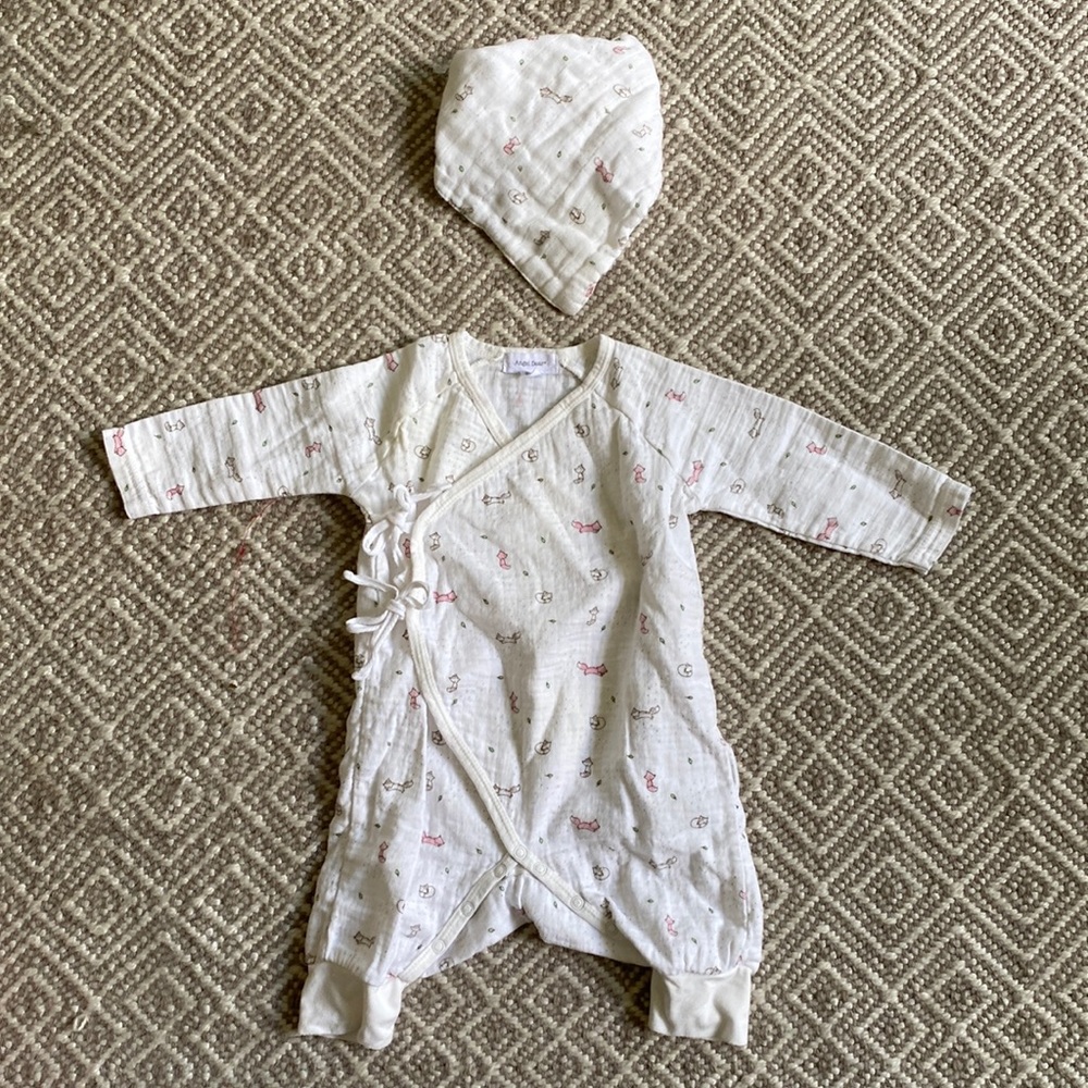 Angel Dear onesie and bandana bib
